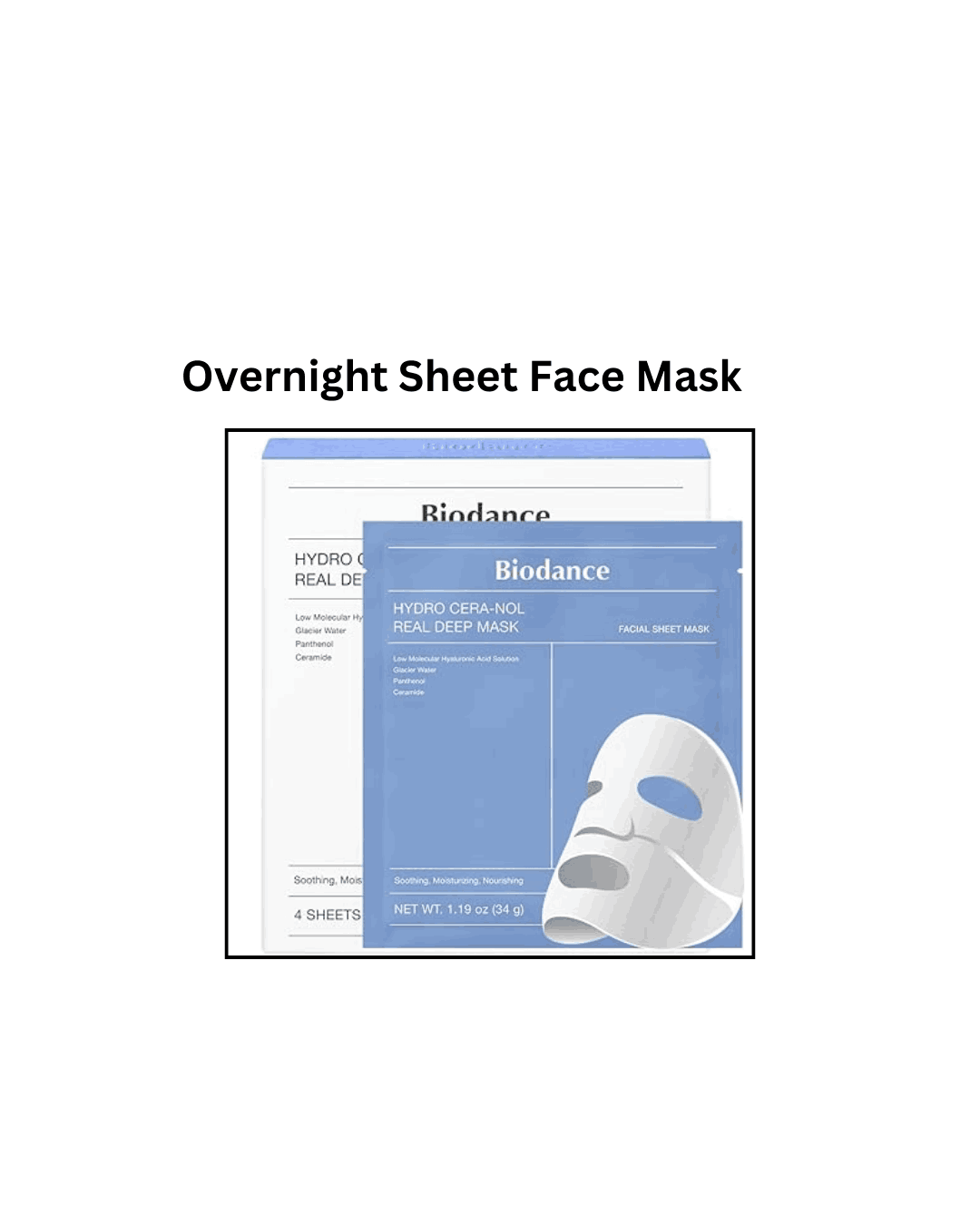 overnight transparent face mask sheet
