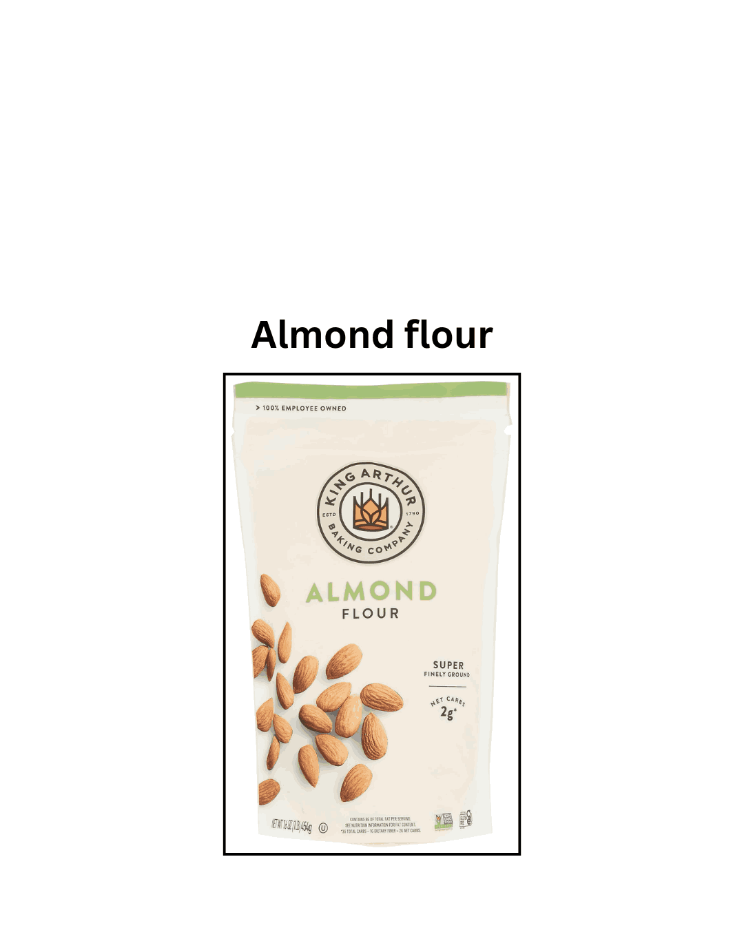 Almond flour for making a healthy lemon cake recipe