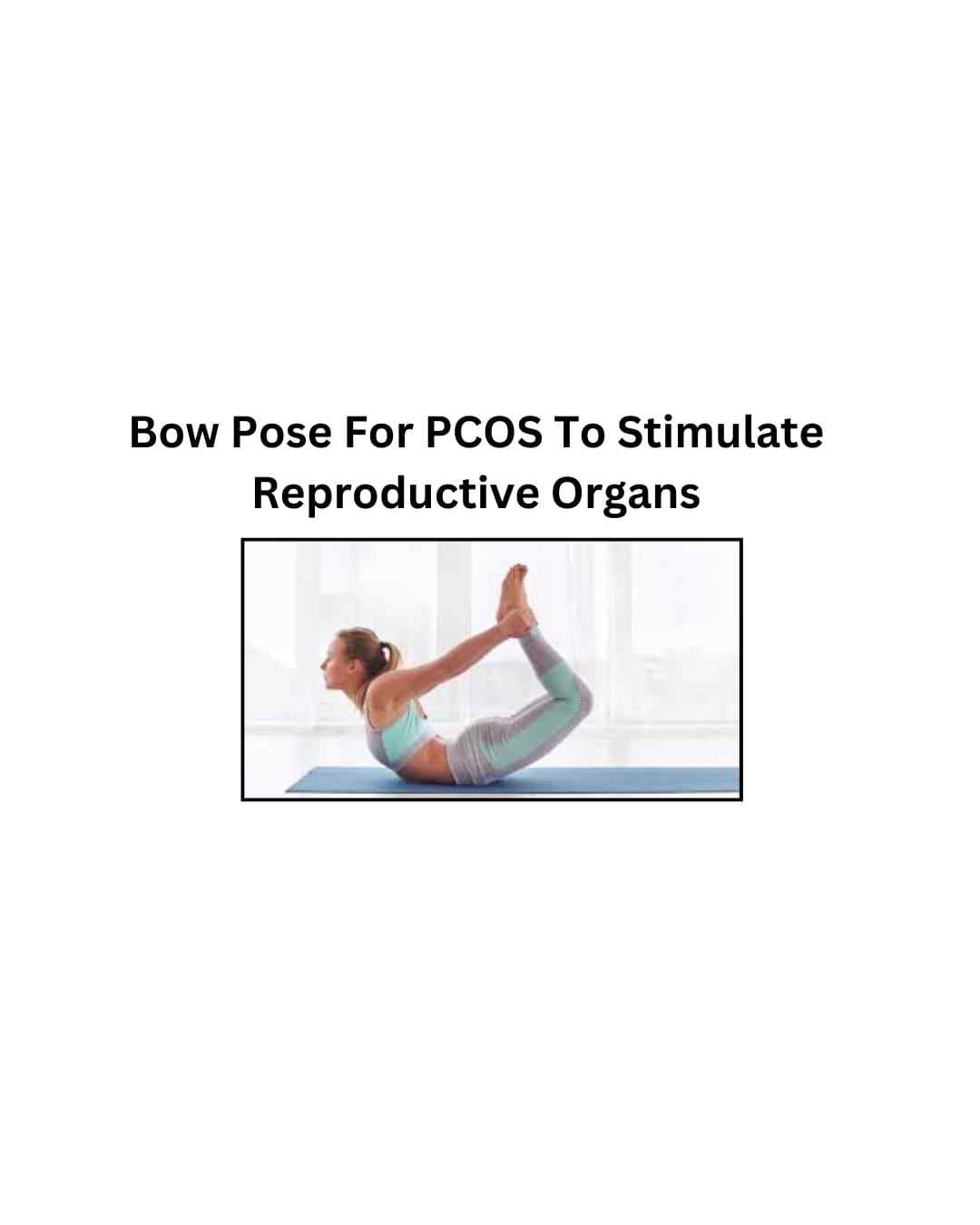 Bow pose for PCOS management