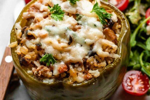 stuffed peppers with brown rice