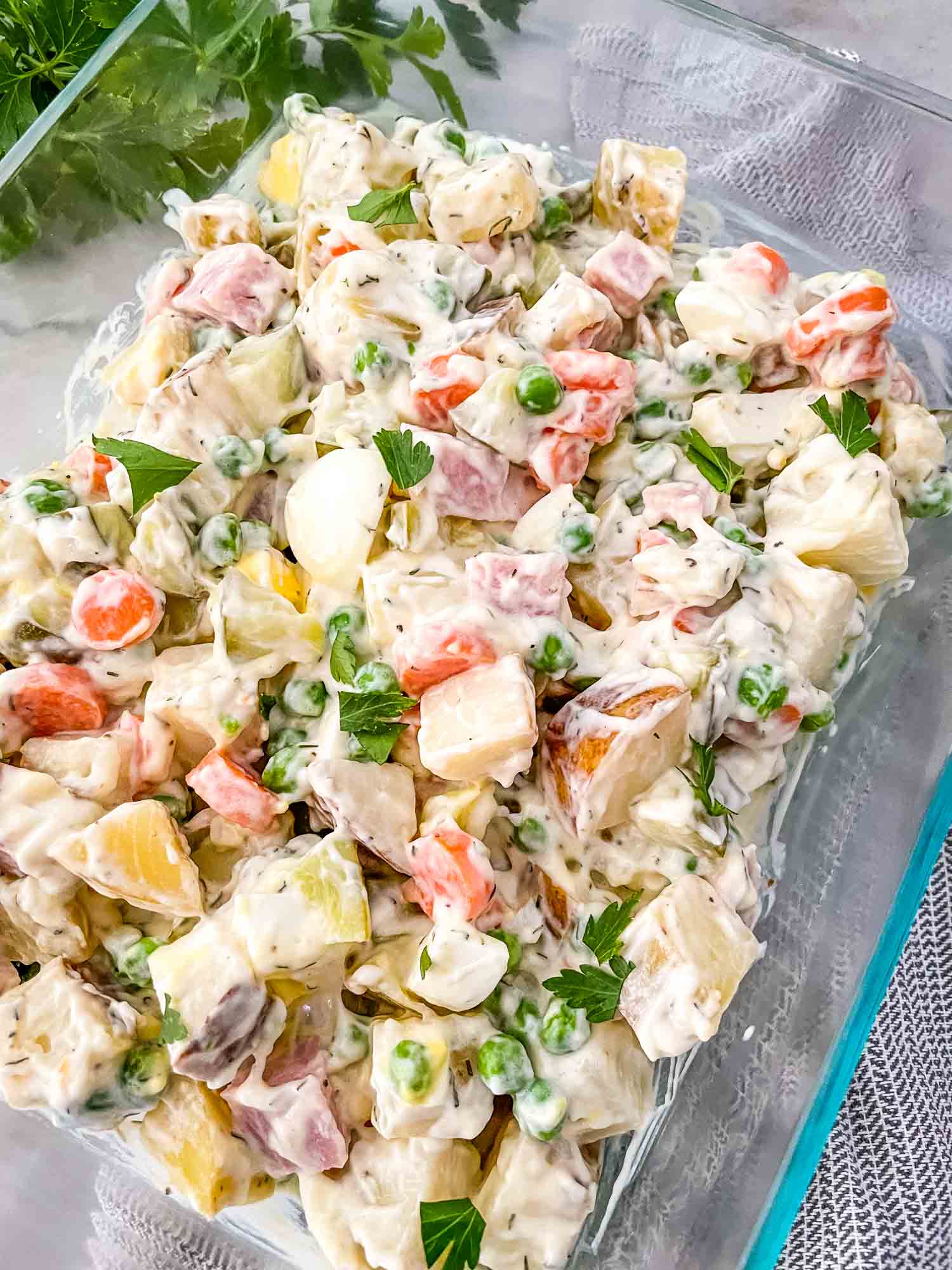 healthy Russian salad recipe